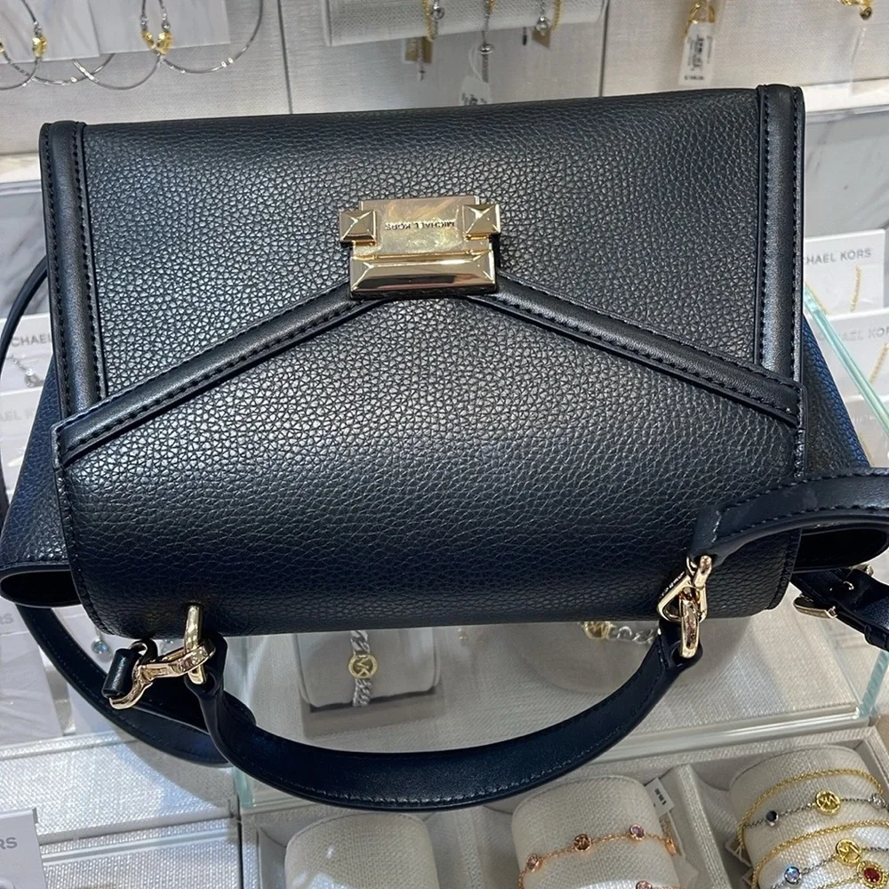 Michael Kors Whitney Medium Leather Flap Satchel Shoulder Crossbody Bag
Black - Picture 15 of 16